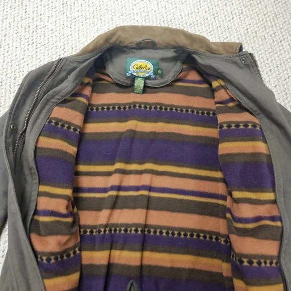 Cabela's Women's Canvas Leather Duster Ranch Barn Coat Size M Brown with Liner - Picture 7 of 9